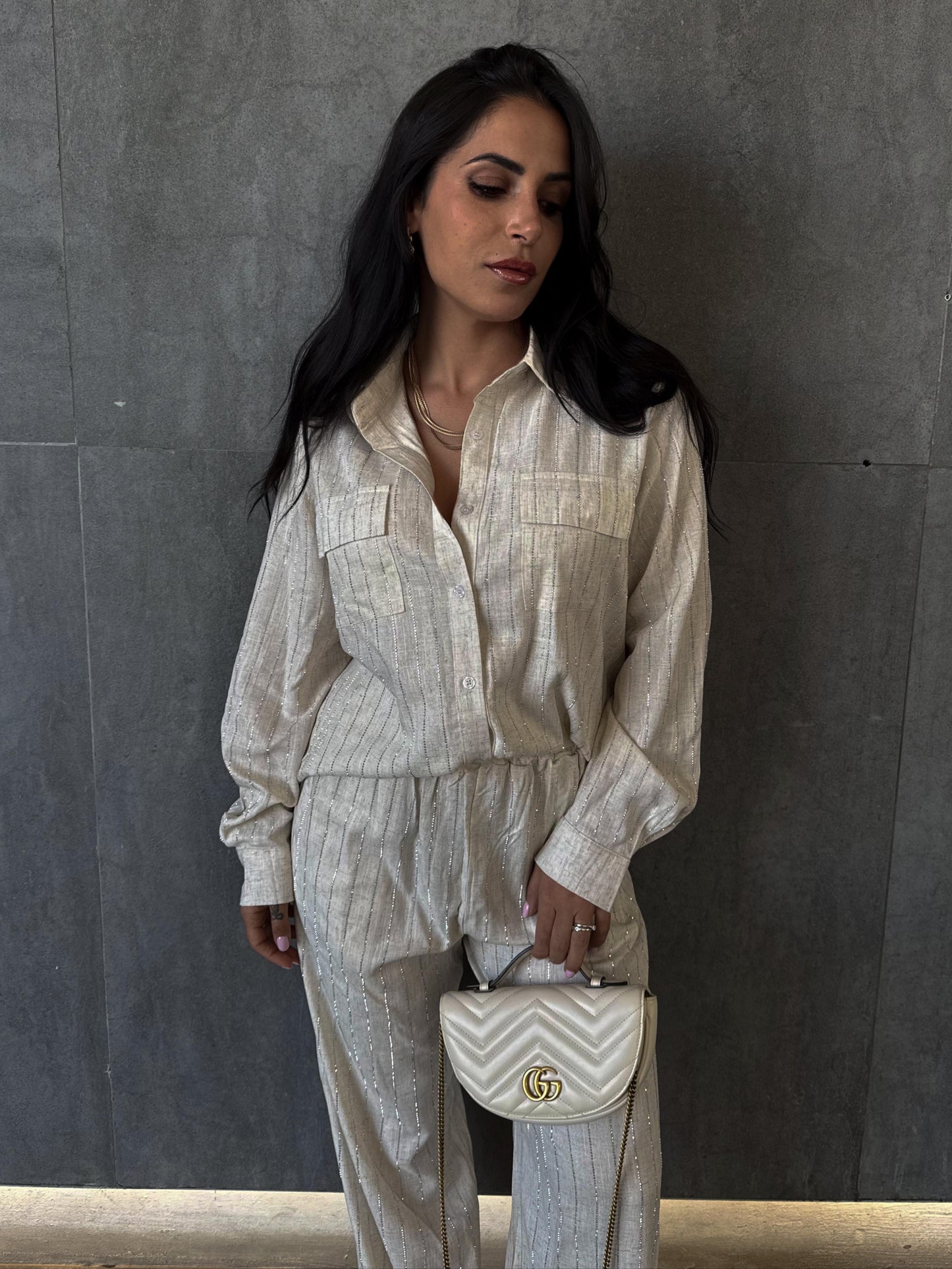 Coordinato Diamond in lino