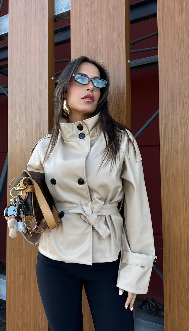 Trench Ecopelle Elettra Beige