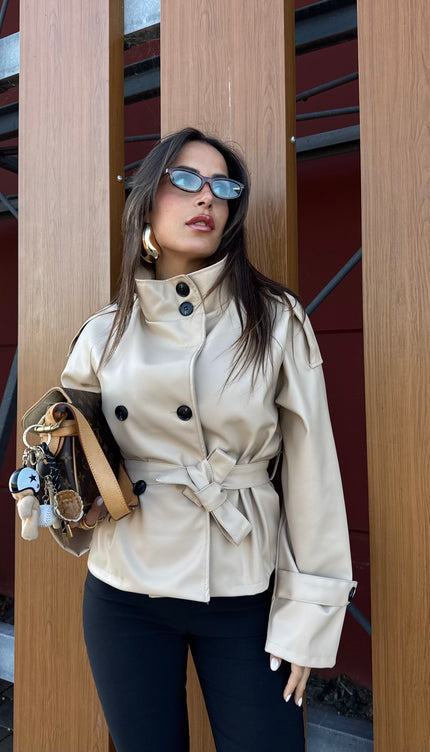 Trench Ecopelle Elettra Beige