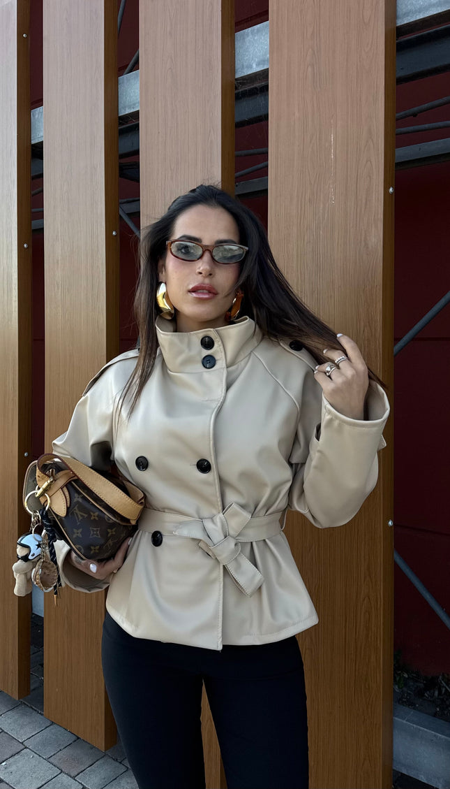 Trench Ecopelle Elettra Beige