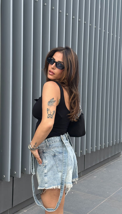 Shorts Denim Salopette