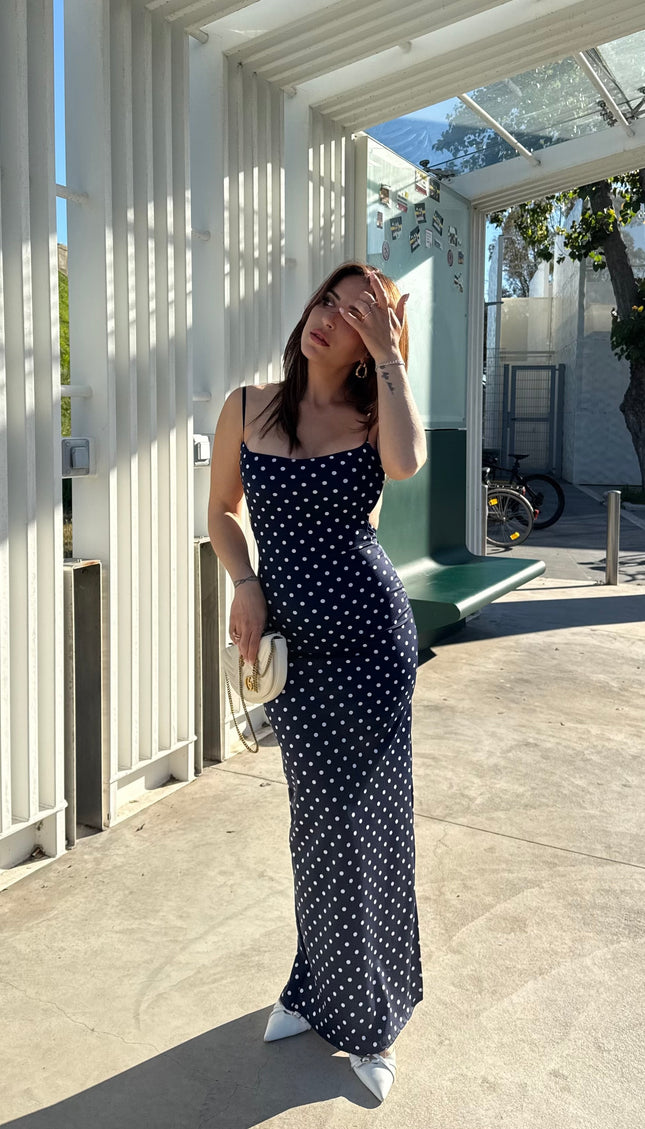 Abito Blu Navy Pois