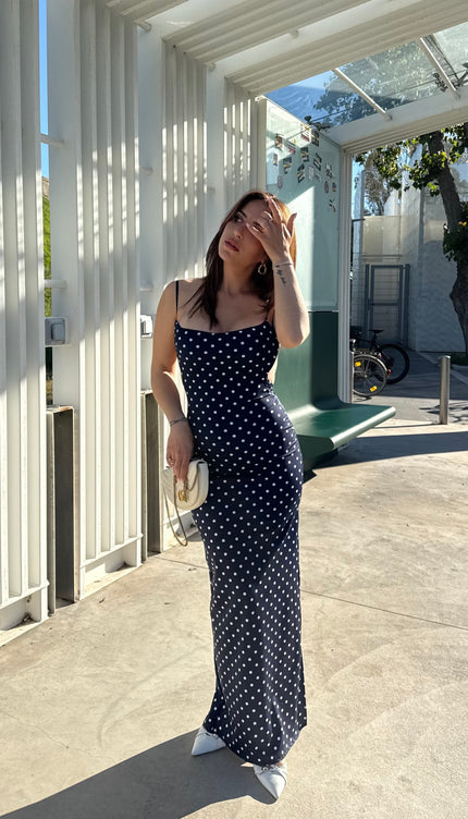 Abito Blu Navy Pois