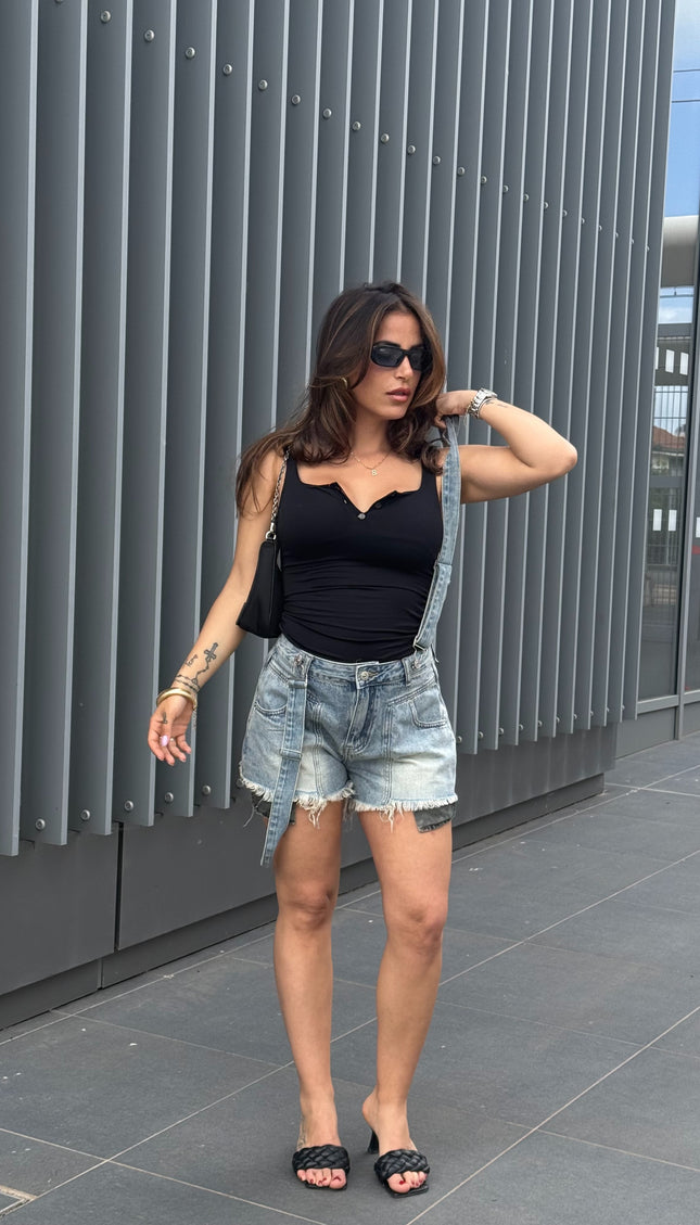 Shorts Denim Salopette