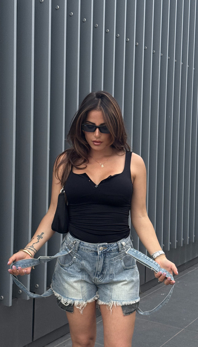 Shorts Denim Salopette