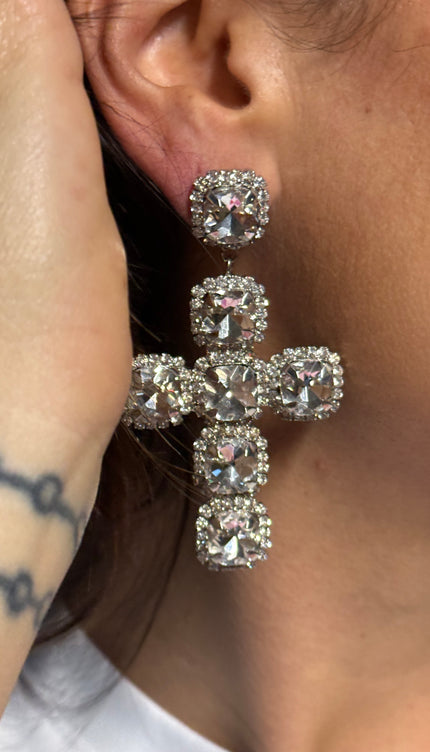 Orecchini Croce Swarovski