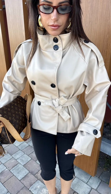 Trench Ecopelle Elettra Beige