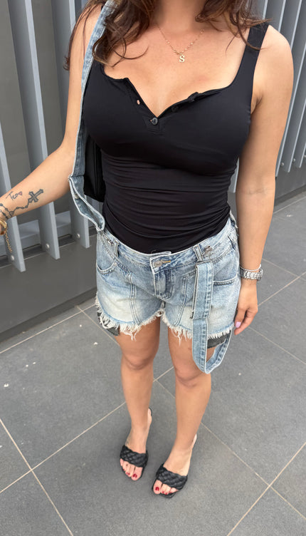 Shorts Denim Salopette