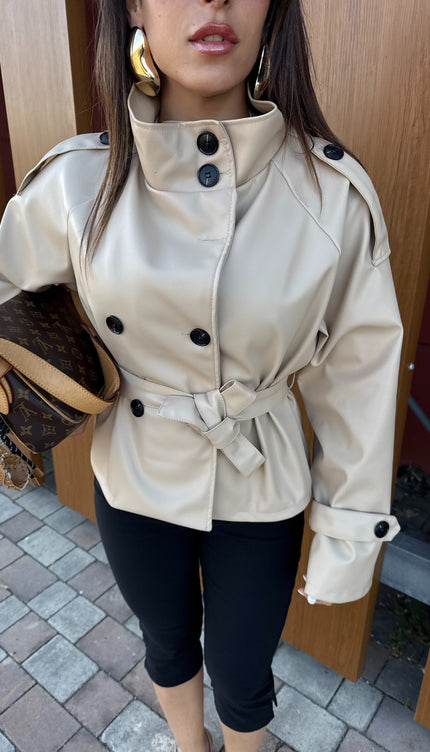Trench Ecopelle Elettra Beige
