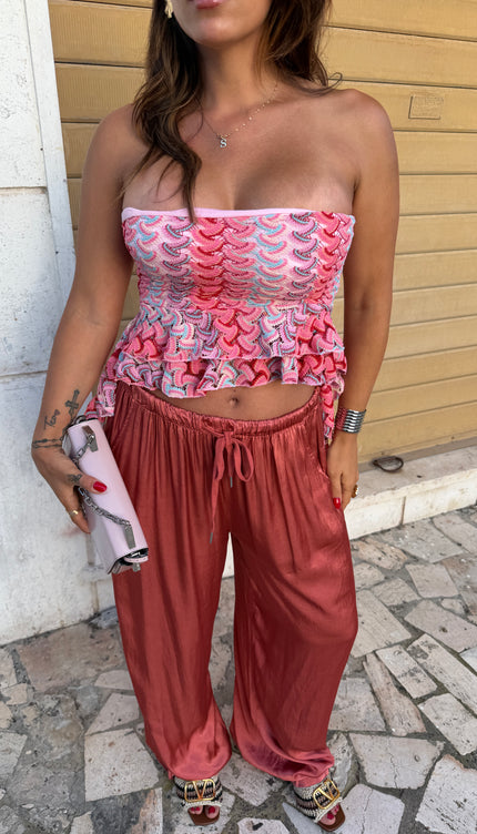 Pantalone Fluid  fit Ruggine