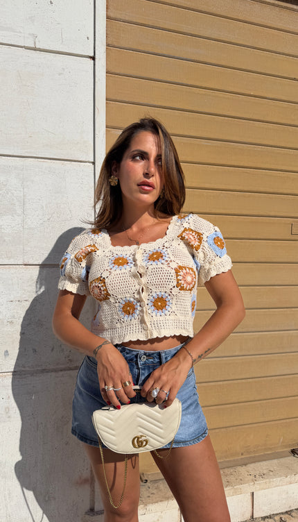 Top Crochet Daisy Chic