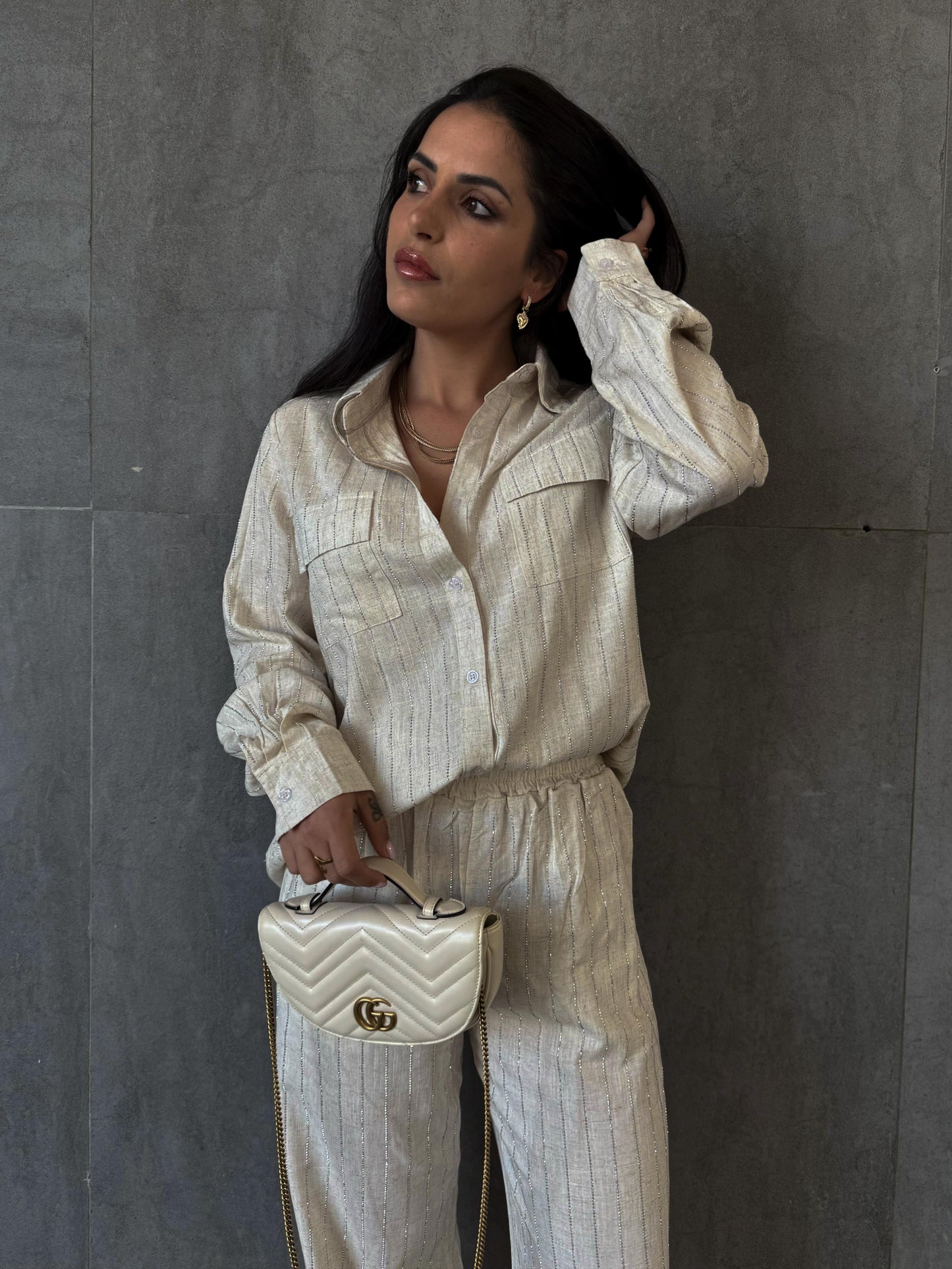 Coordinato Diamond in lino