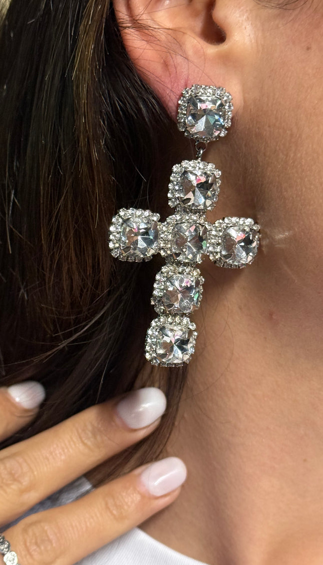 Orecchini Croce Swarovski