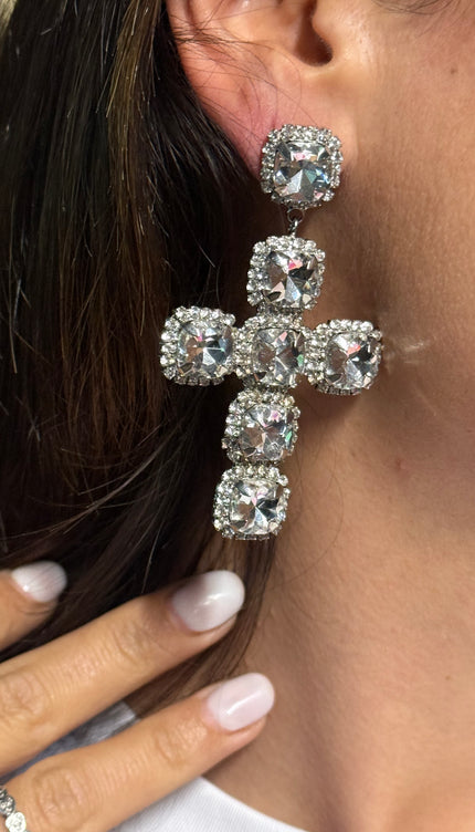 Orecchini Croce Swarovski
