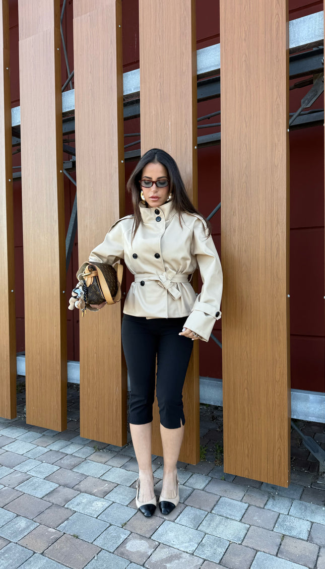 Trench Ecopelle Elettra Beige