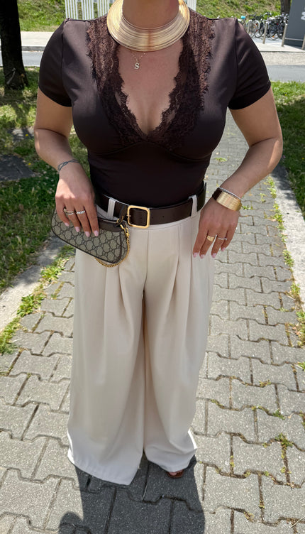 Panta palazzo beige