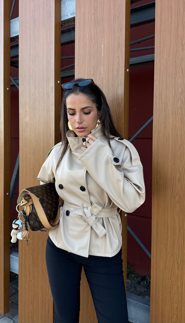 Trench Ecopelle Elettra Beige