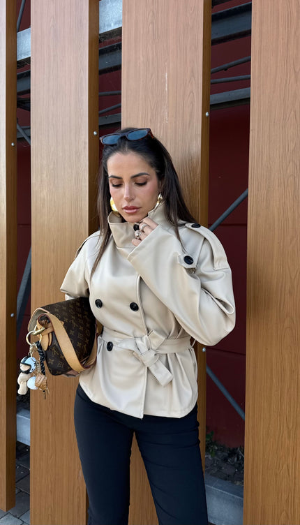 Trench Ecopelle Elettra Beige