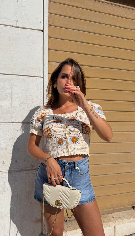 Top Crochet Daisy Chic