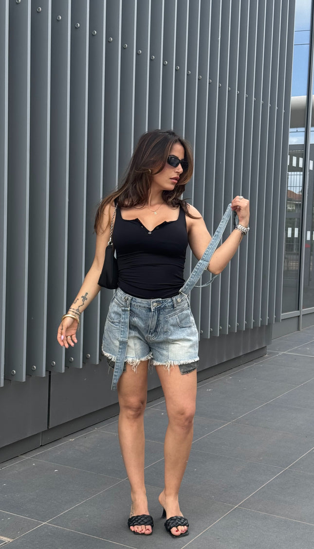 Shorts Denim Salopette