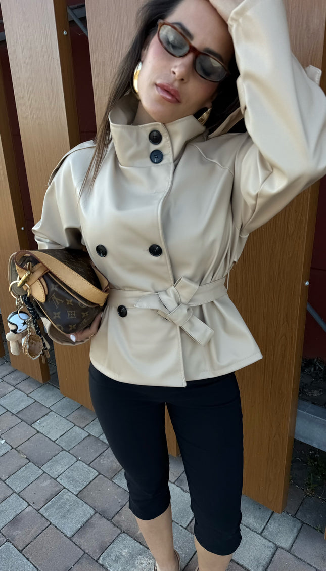 Trench Ecopelle Elettra Beige