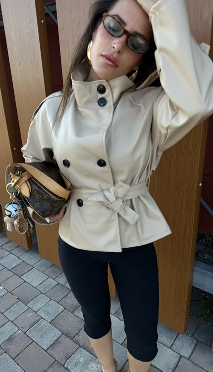 Trench Ecopelle Elettra Beige