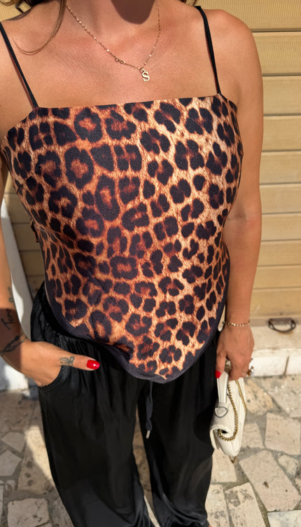 Top bandana leopardo