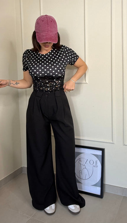 T-shirt bustier Pois Nera