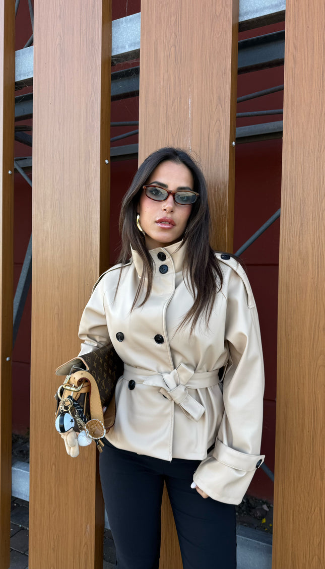 Trench Ecopelle Elettra Beige