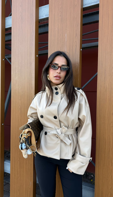 Trench Ecopelle Elettra Beige