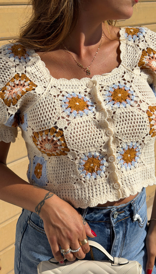 Top Crochet Daisy Chic