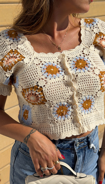 Top Crochet Daisy Chic