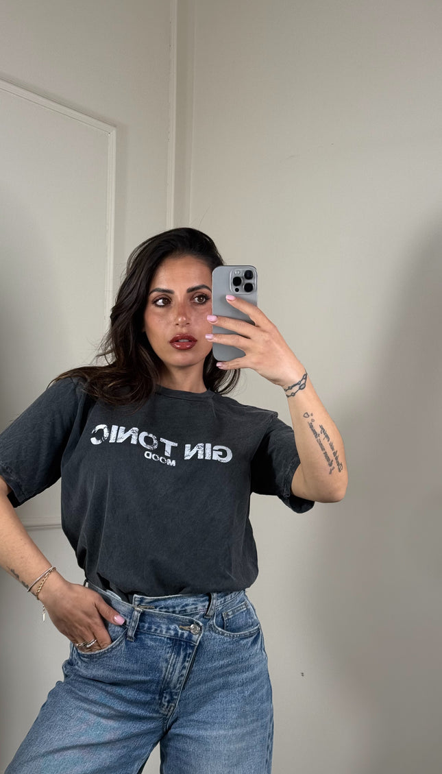 T-Shirt Gin Tonic Mood Grigia