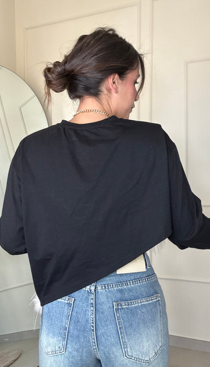 Maglia Piume Nera