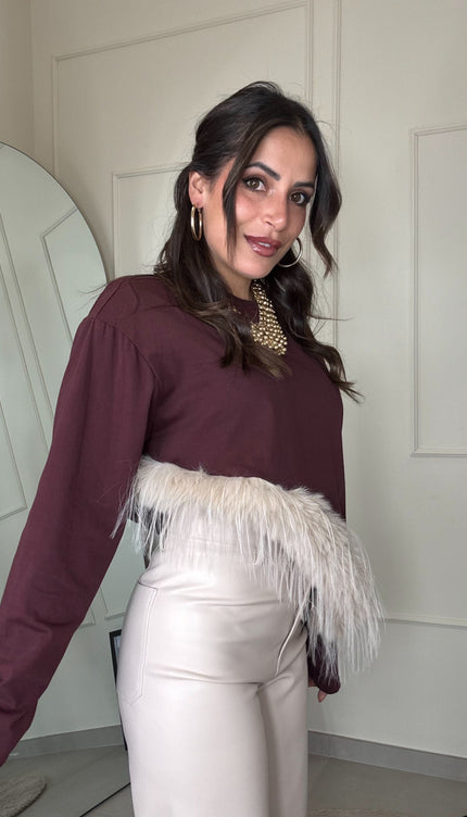 Maglia Piume Bordeaux