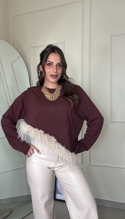 Maglia Piume Bordeaux