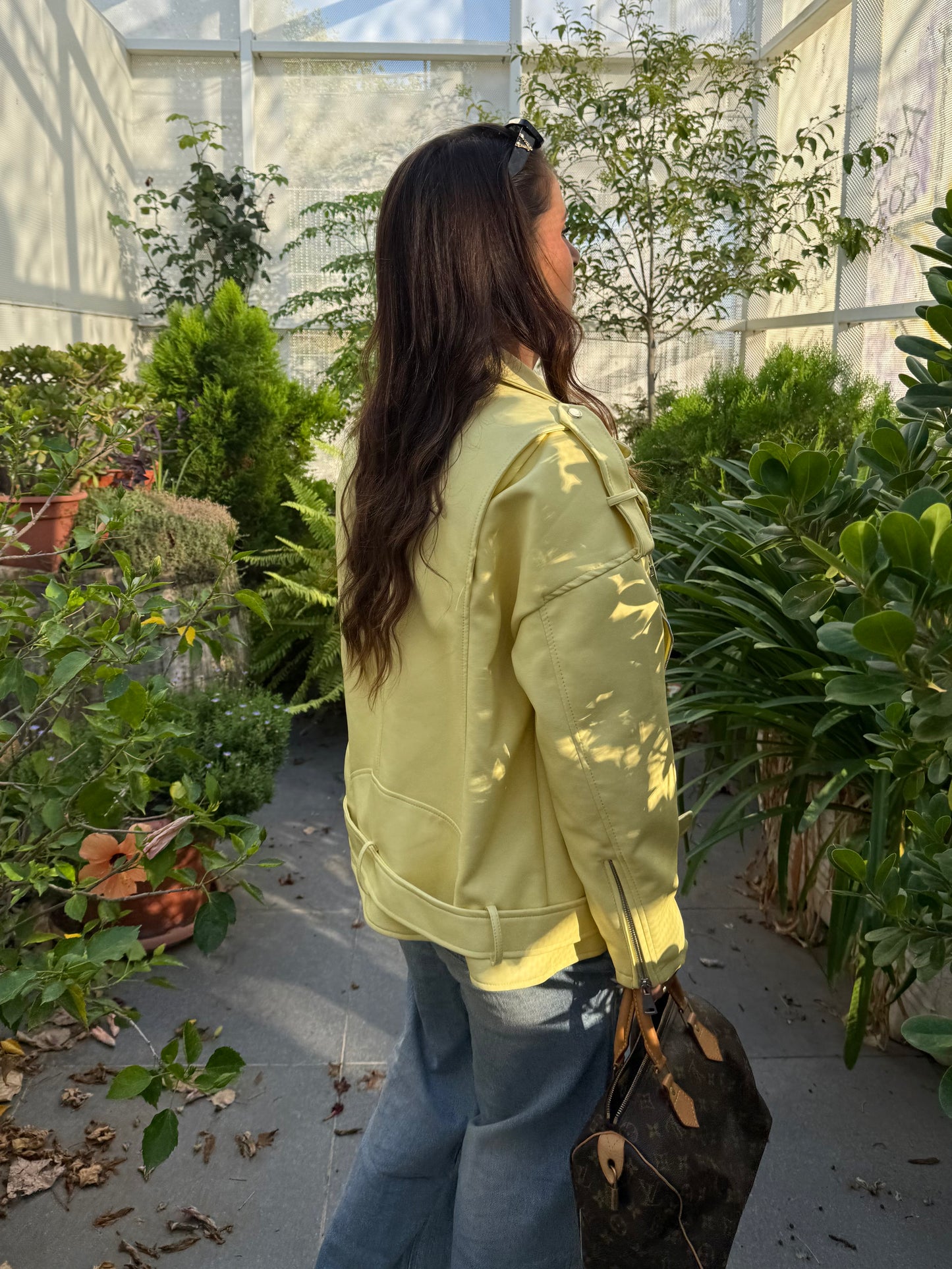 Chiodo  Ecopelle Oversize Sole