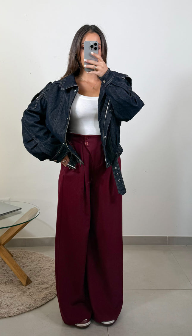 Pant Palazzo Bordeaux