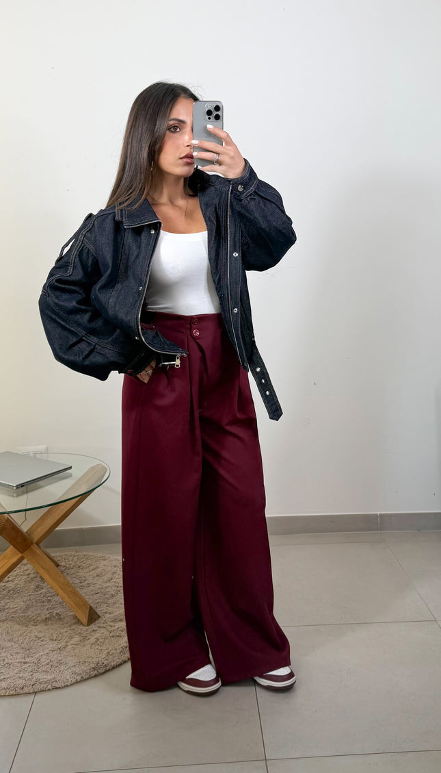 Pant Palazzo Bordeaux