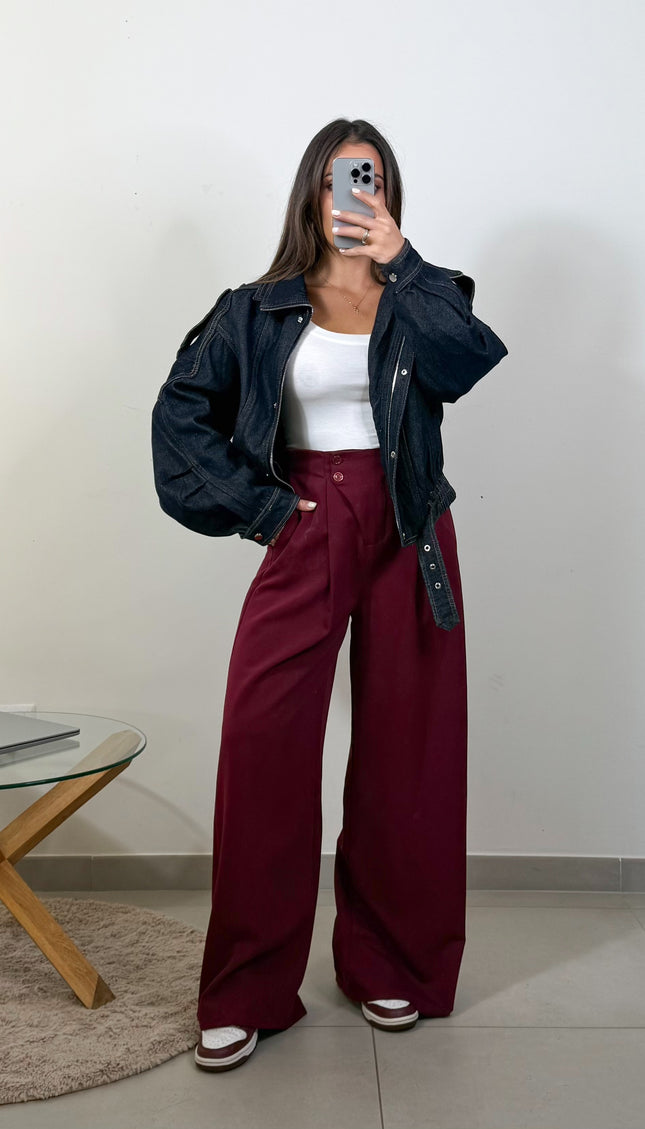 Pant Palazzo Bordeaux