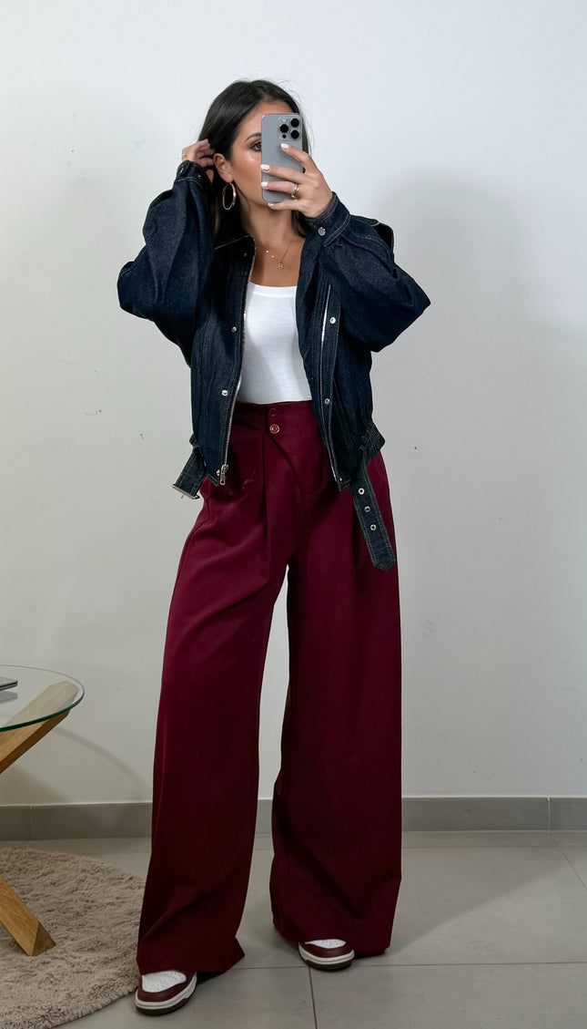 Pant Palazzo Bordeaux