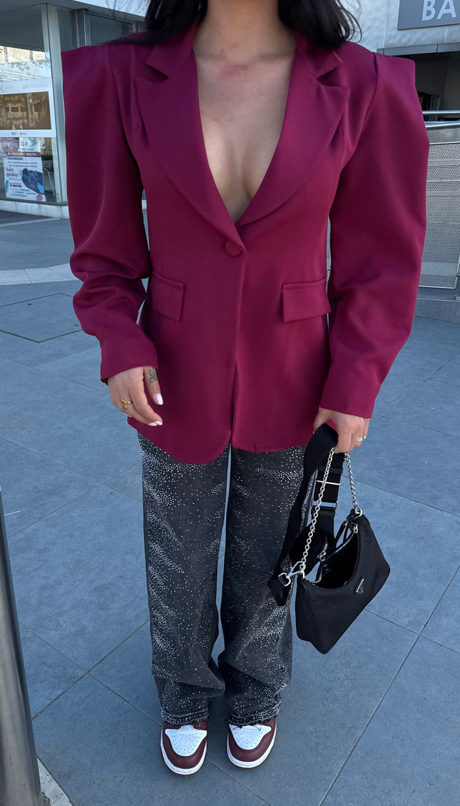 Blazer Strutturato Bordeaux