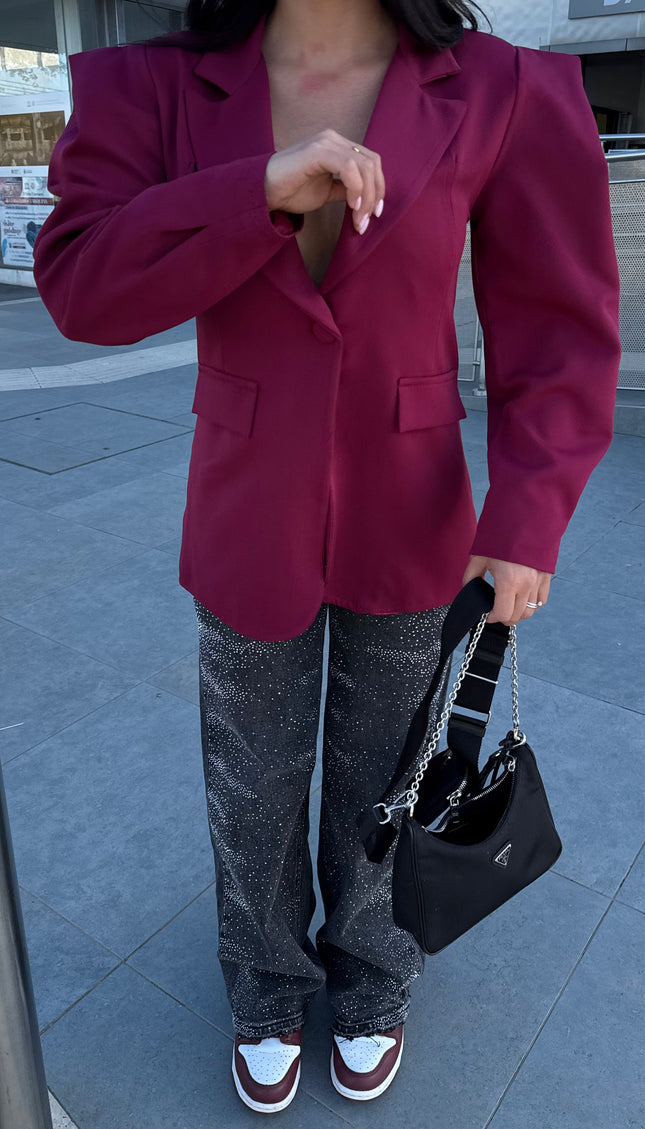 Blazer Strutturato Bordeaux