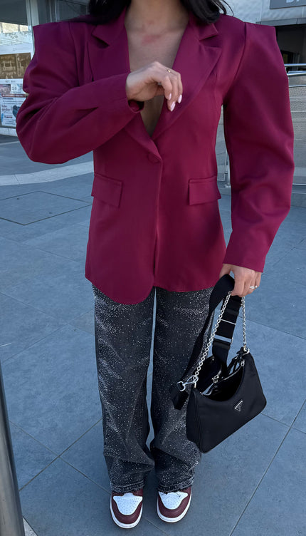 Blazer Strutturato Bordeaux