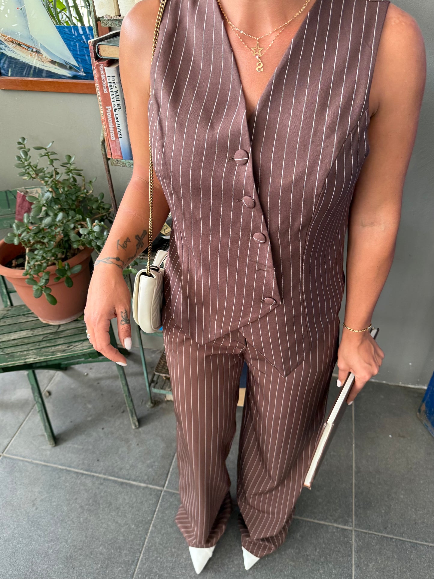 Completo  Gessato Aurora