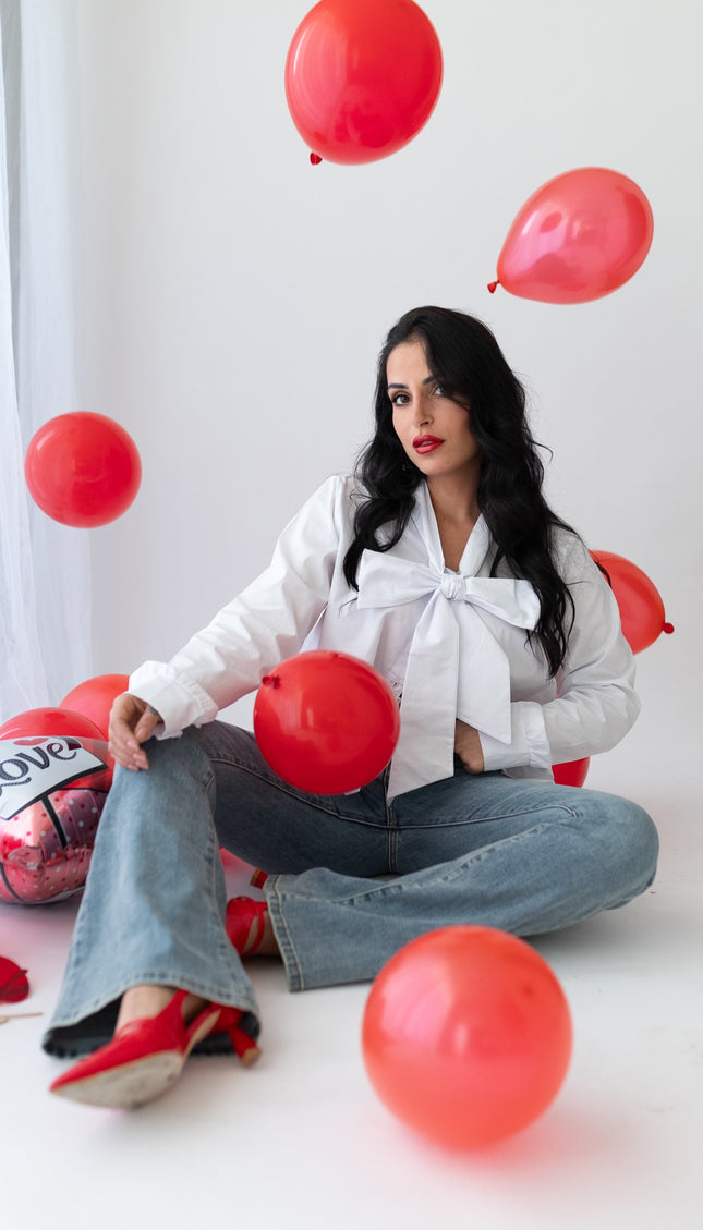 Camicia Fiocco Bianca