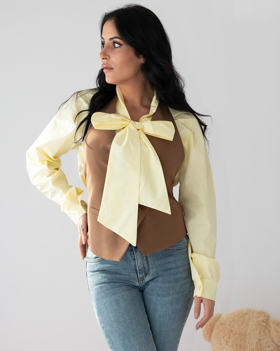 Camicia Fiocco Gialla