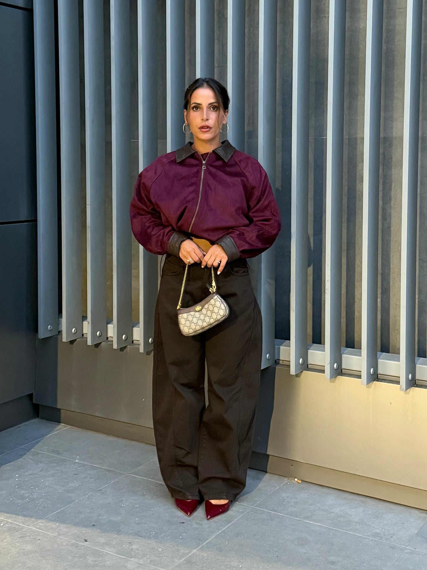 Pantalone balloon marrone