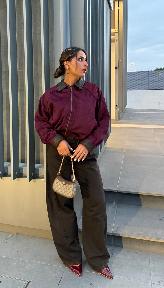 Pantalone balloon marrone