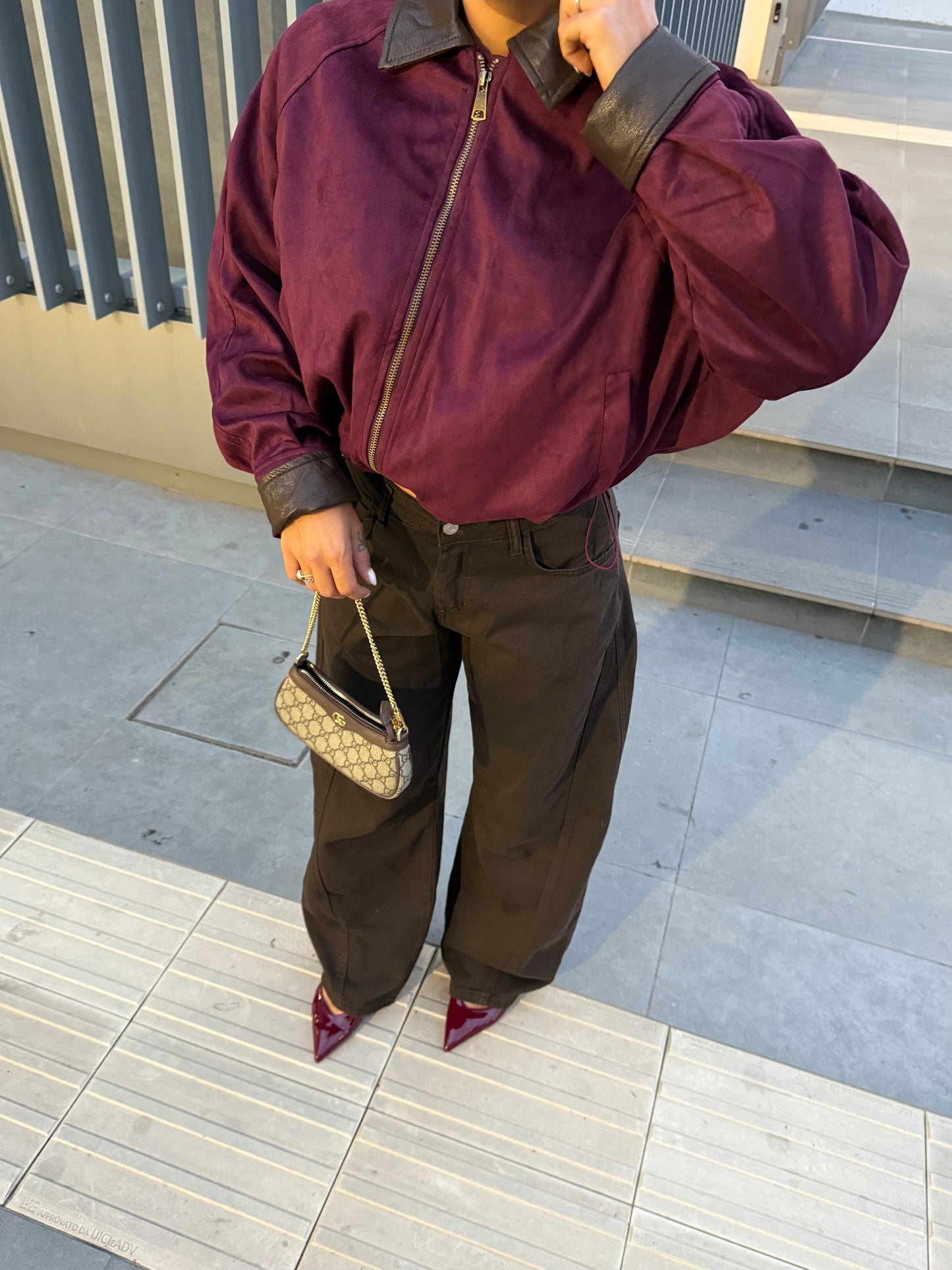 Pantalone balloon marrone